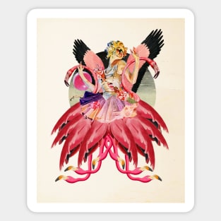 Flamingo Lady 1 Sticker